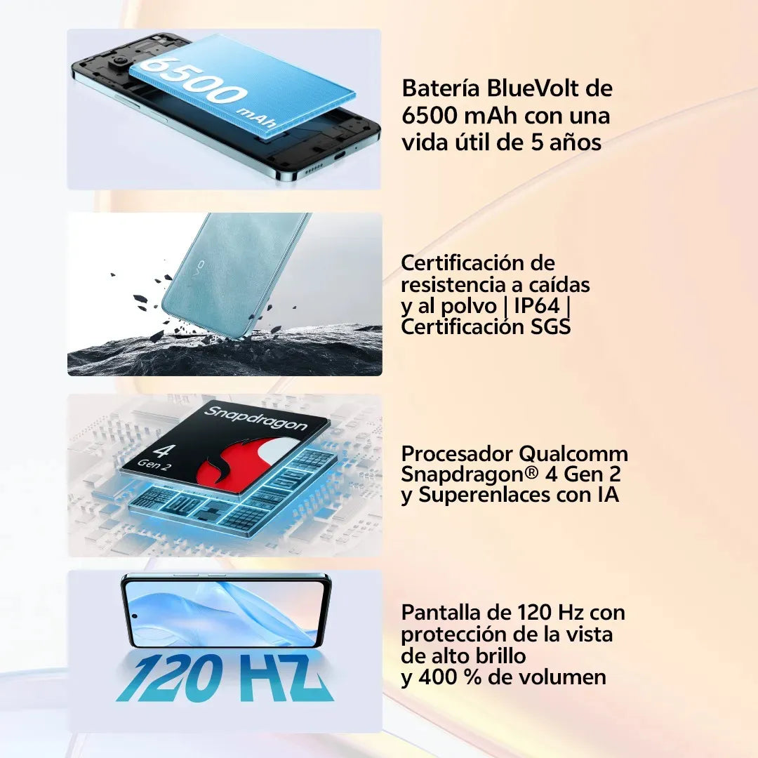 Celular Vivo Y39 Azul 5g 256gb 8gb Ram + Audifonos