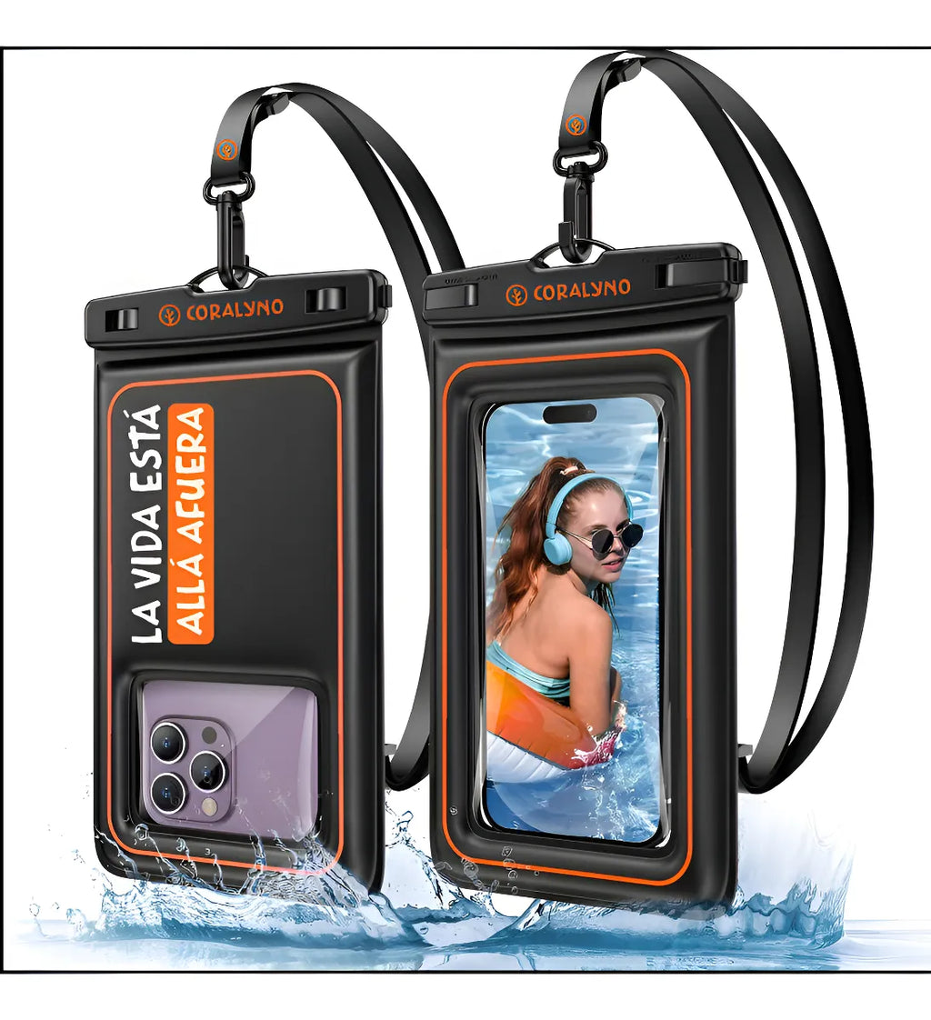 Funda De Celular Impermeable Coralyno Sumergible Tactil Para iPhone Samsung Xiaomi Forro Protector Flotante Resistente Agua Correa Silicona Certificado Ipx68