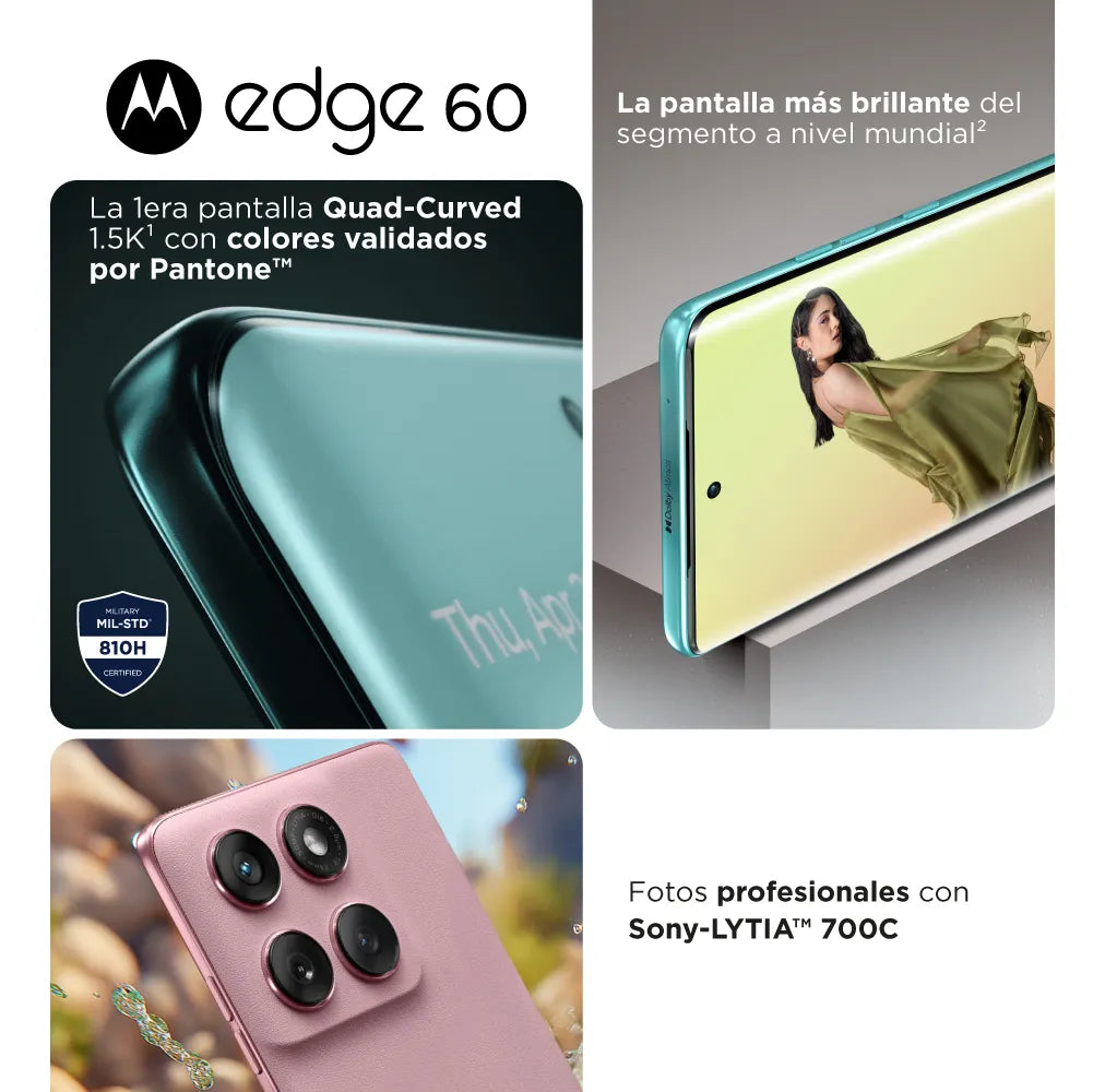 Celular Motorola Edge 60 Fusion 256GB + 8GB RAM Azu