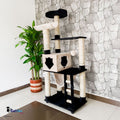 Gimnasio Rascador Para Gatos Ref Cuna Negro Beige +Obsequio