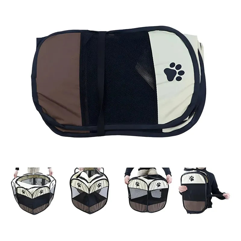 Corral Malla Plegable Mascotas Parque Portátil Perros Gatos