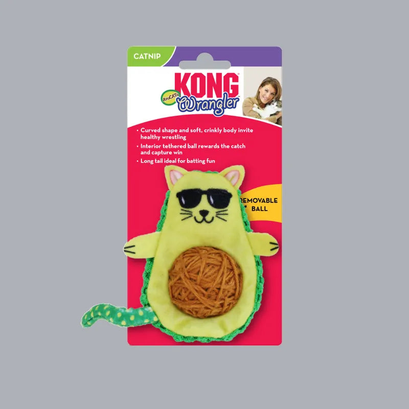 KONG Wrangler Aguacate Peluche Gato