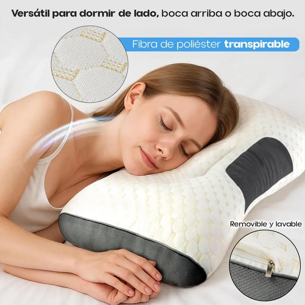 Almohada Cervical Ortopédica Con Soporte Ergonómico Lavable