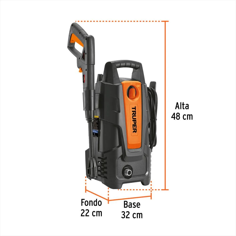 Hidrolavadora Eléctrica Con Jabonera 1500 Psi, Truper