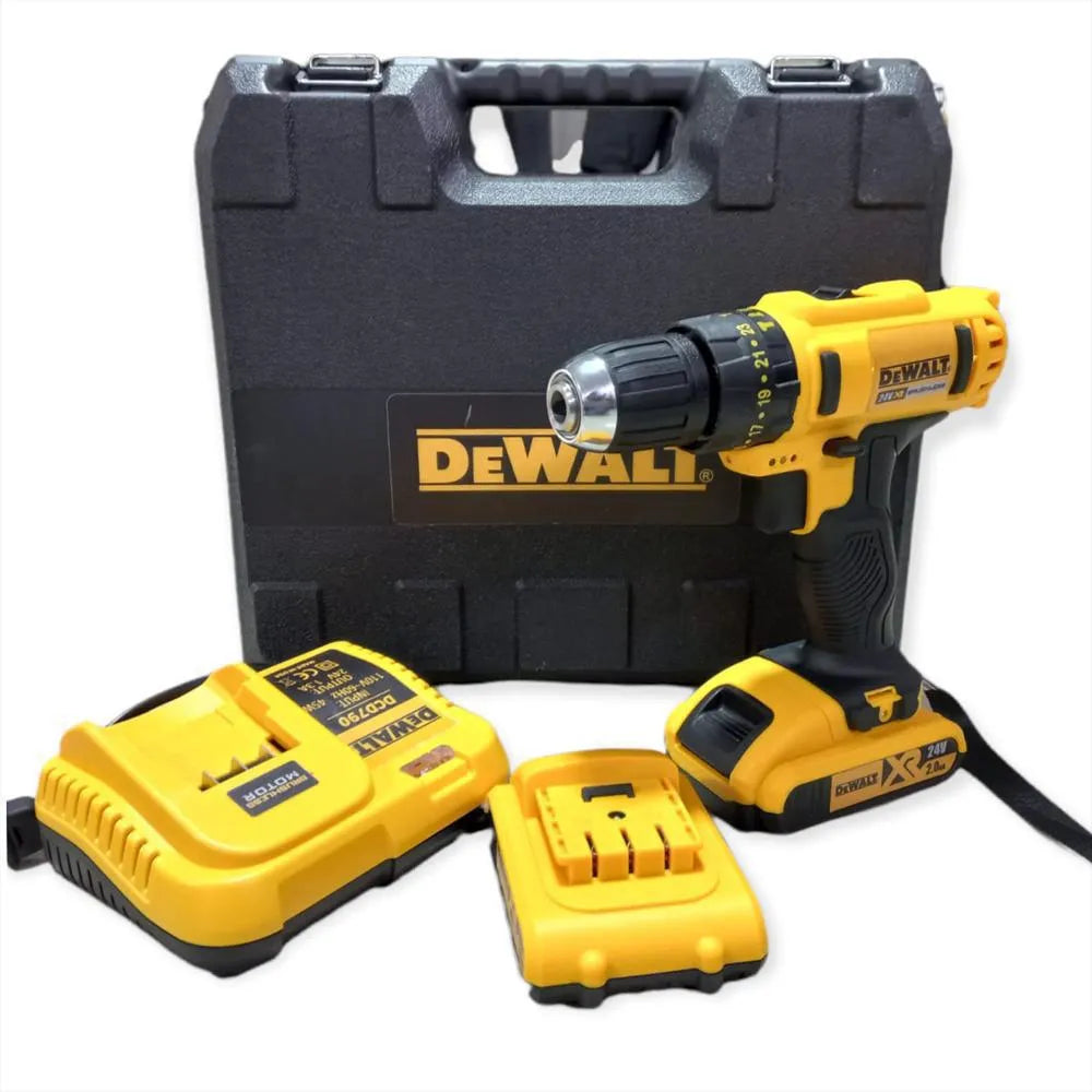 Taladro Percutor Inalámbrico 24V Voltios Tipo Dewalt Atornillador