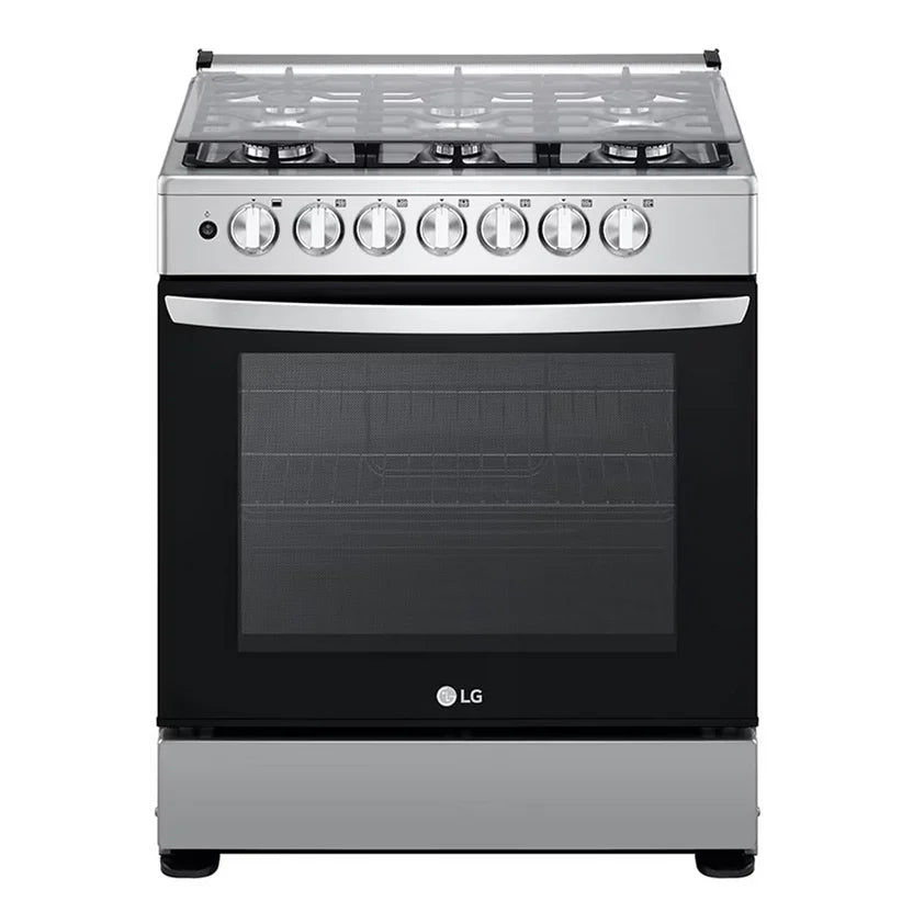 Estufa de Piso Gas Natural/Propano 6 Puestos con Horno Instaview 146 Lt Lrgz5253s Gris Acero